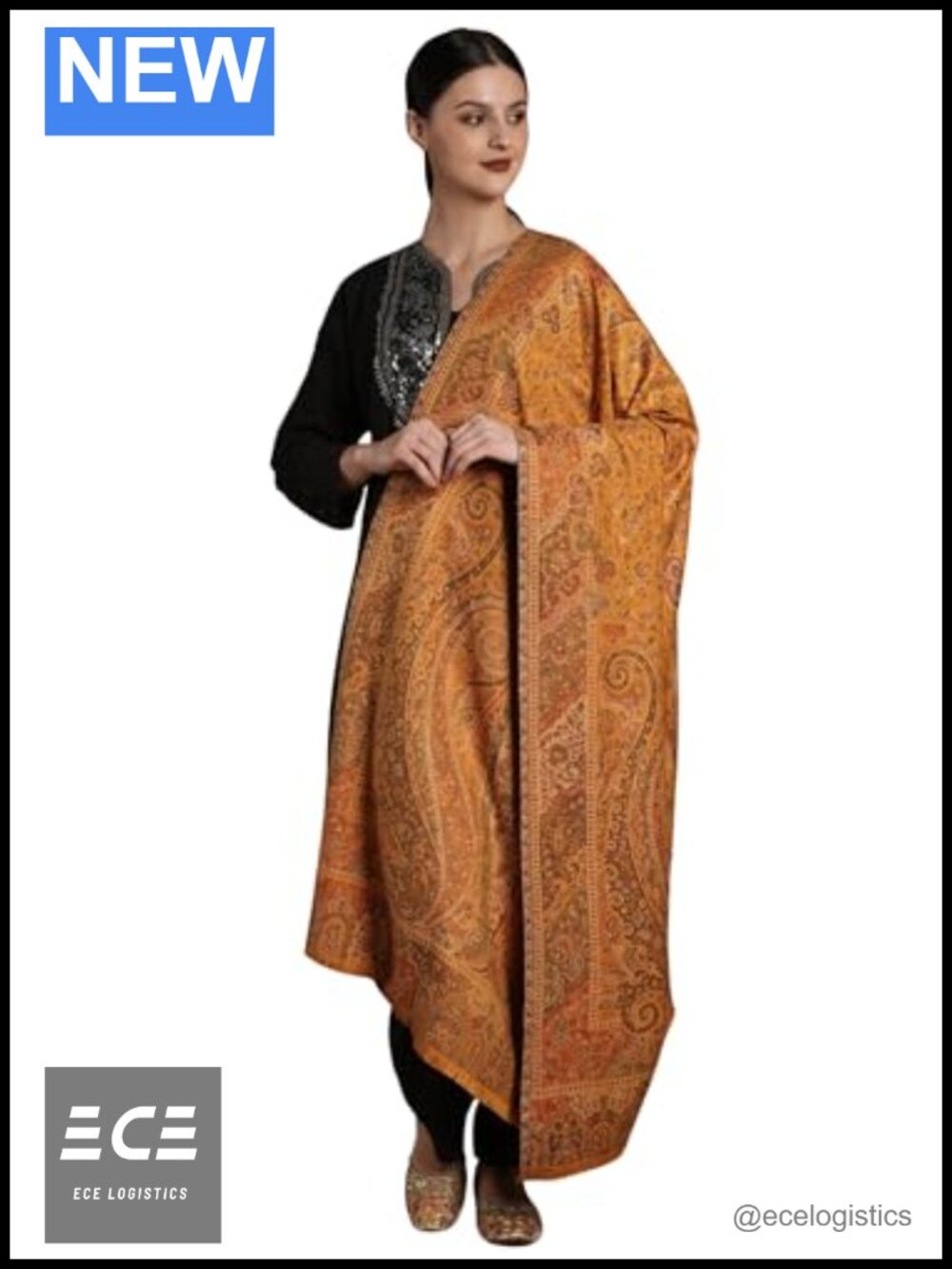 Kani Jamawar Shawl Wool Blend Woven Floral Handloom Wrap